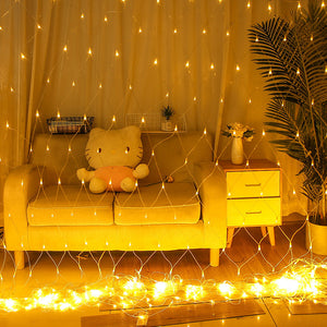 LED net light fishing net light outdoor waterproof holiday decoration starry sky net light low-voltage decoration LED decorative fishing net light