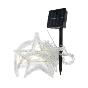 LED solar star lights, string of stars and moon curtains, outdoor camping lights, atmosphere lights, colorful lights, decorative arrangements, small string lights
